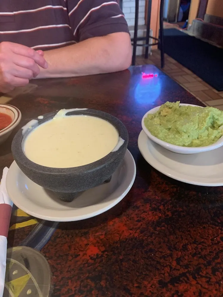 Queso Dip and Guacamole